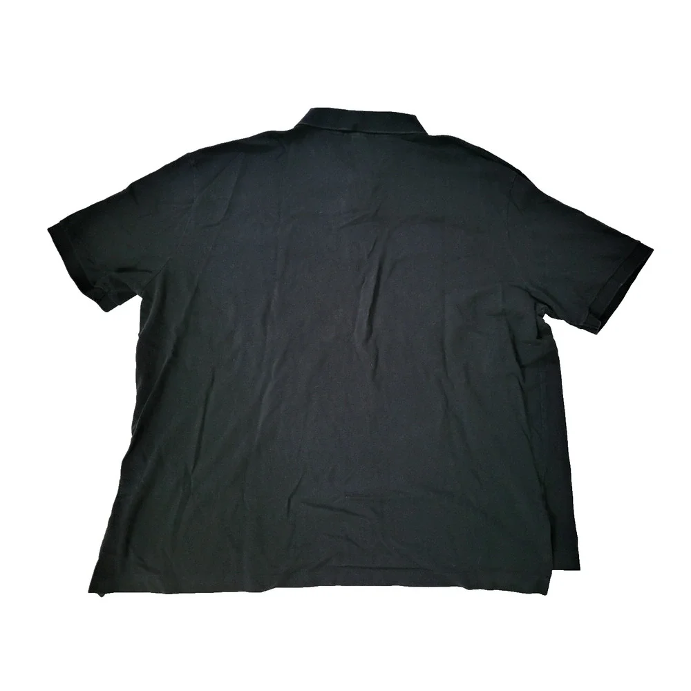 Polo Ralph Lauren Mens 3XB Black Short Sleeve Polo Shirt Purple Pony Big Tall